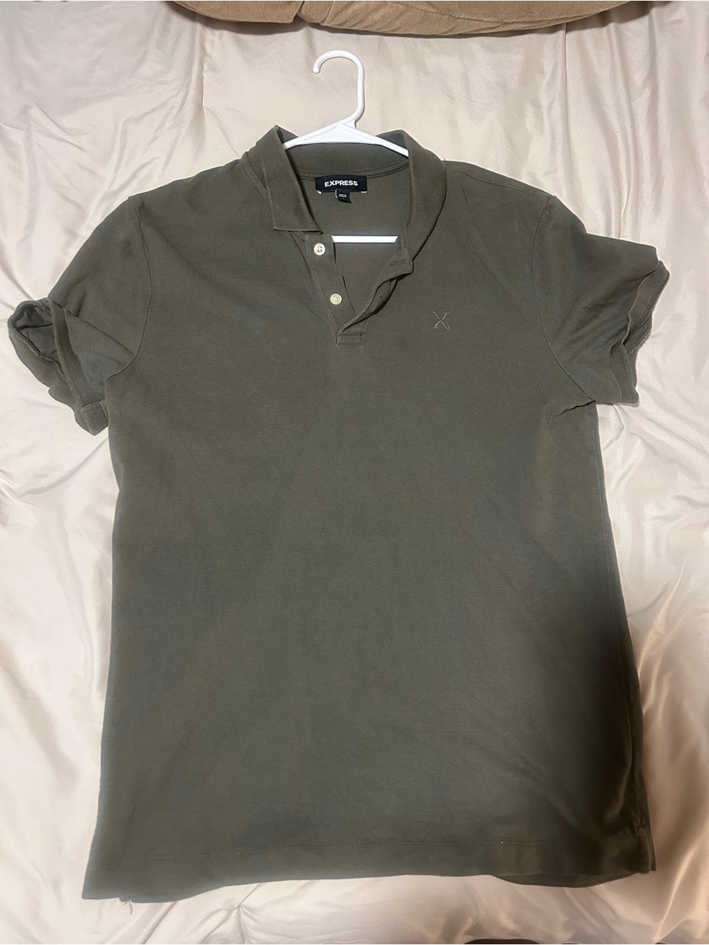 Express Men's Olive Polo Shirt